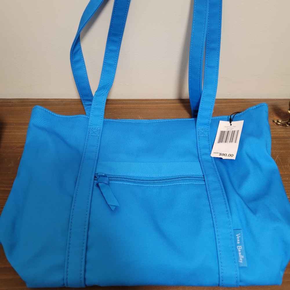 Vera Bradley Small Vera Tote in Blue Aster